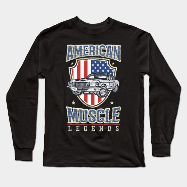 American Muscle Legend Long Sleeve T-Shirt by CC I Design